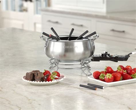 cuisinart cfo-3ss 1000w electric fondue set - stainless steel box|Cuisinart 3 quart fondue set.